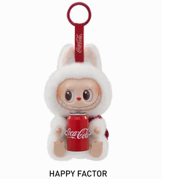 AUTHENTIC THE MONSTERS COCA-COLA SERIES Vinyl Face Plush - Happy Factor - Picture 1 of 3